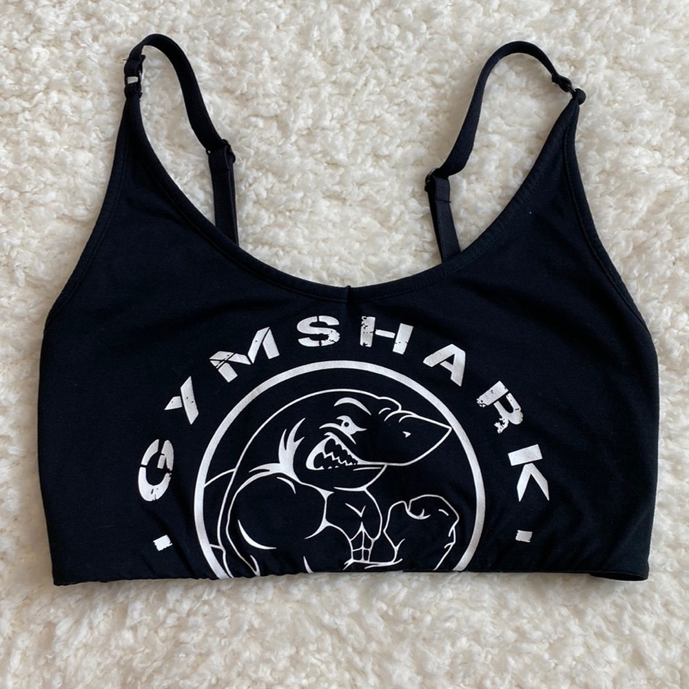 GYMSHARK XS DRY Black Sports Bra.